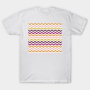 Aztek Thick Chevron Mustard Yellow Purple Orange T-Shirt